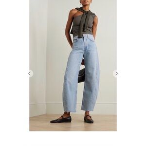 Agolde luna high rise pierced